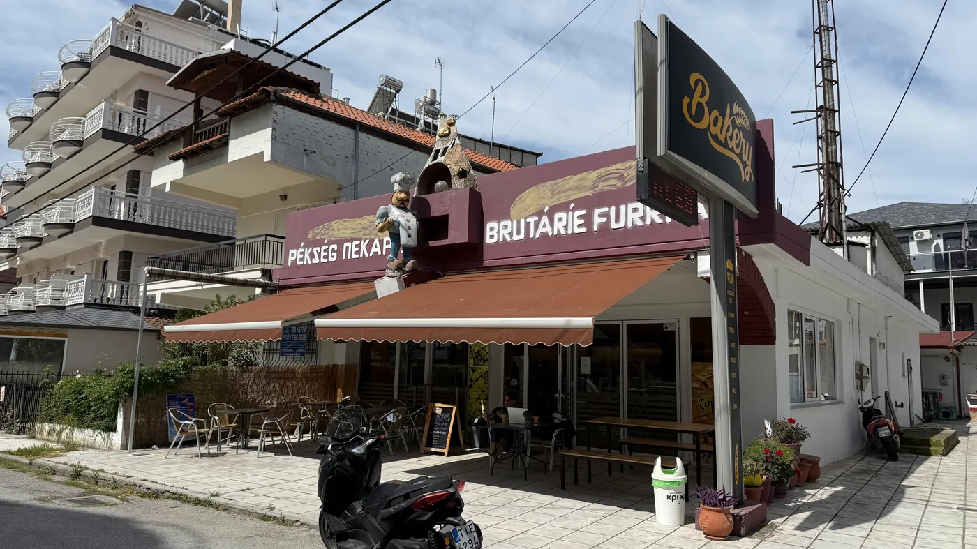 Zymoto Bakery storefront in Paralia Katerinis